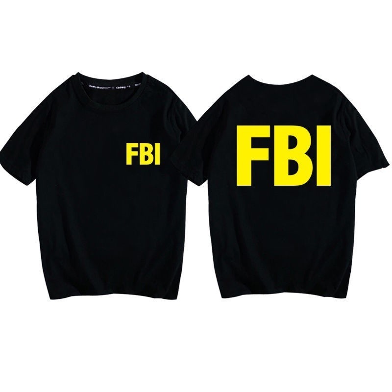 FBI อเมริกัน Agent ภาพยนตร์ เสื้อยืดแฟชั่นผ้าฝ้าย รอบคอแขนสั้น S-5XL
