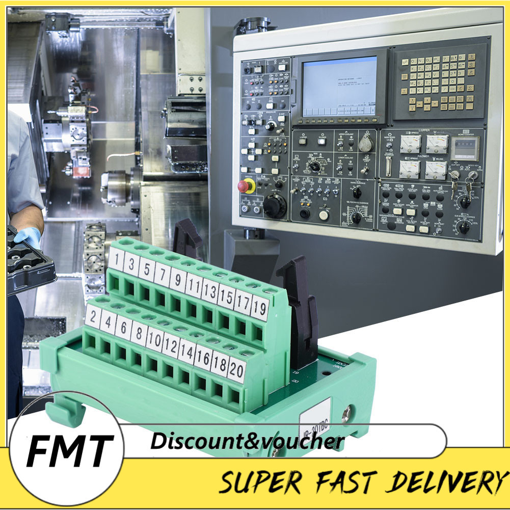 Freemarket Terminal Block Connector PLC โมดูล IDC-20P 35 มม.การติดตั้งราง DIN สำหรับ Mitsubishi FX2N