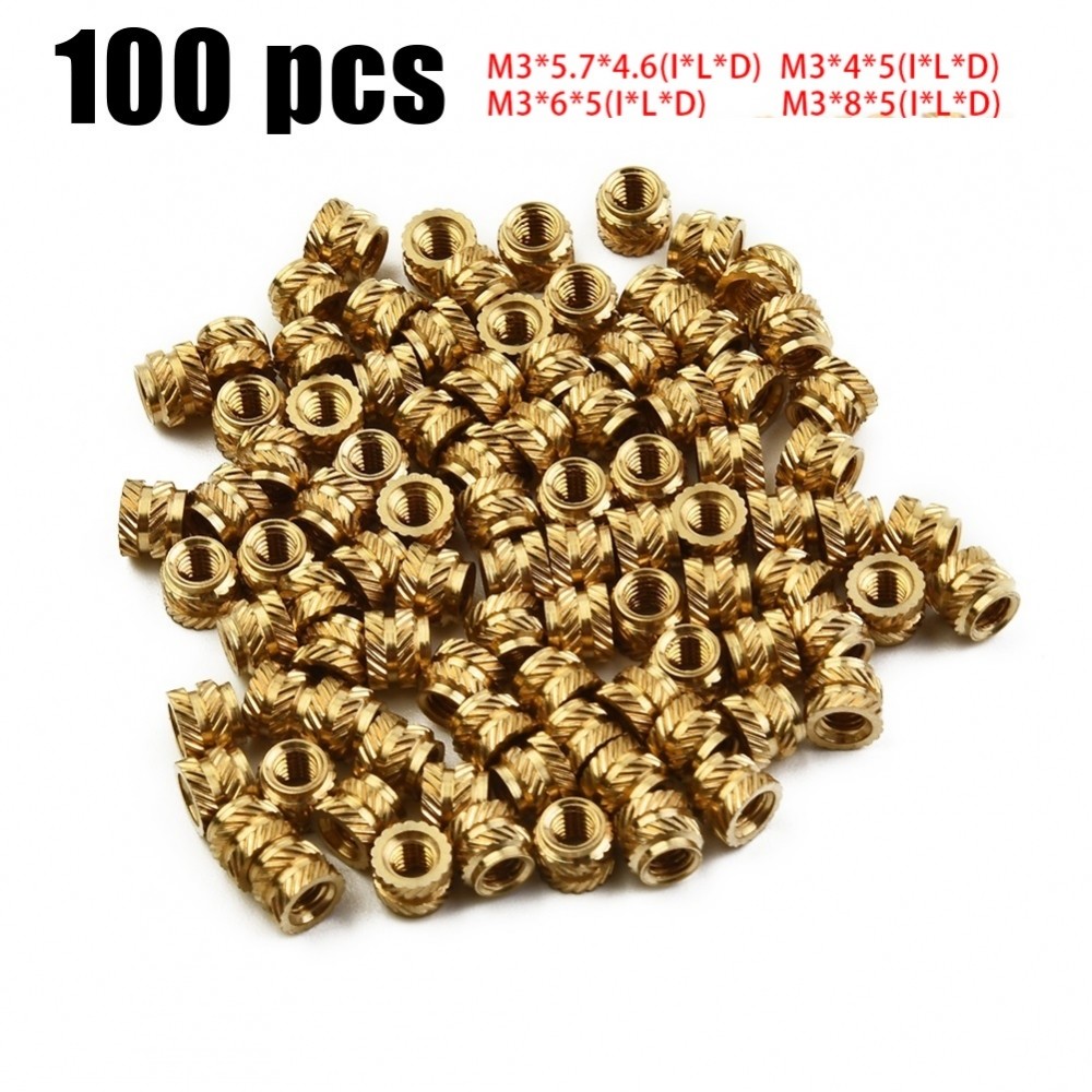 【HOT SALE】Dependable Brass Knurled Nut for 3D Printing Applications M3 Pack of 100-READY STOCK