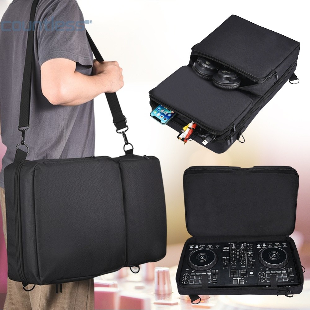 แบบพกพา DJ Turntables กรณีป้องกัน Scratch-proof Travel กระเป๋าถือกระเป๋า Sholder สายคล้องอุปกรณ์เสริ