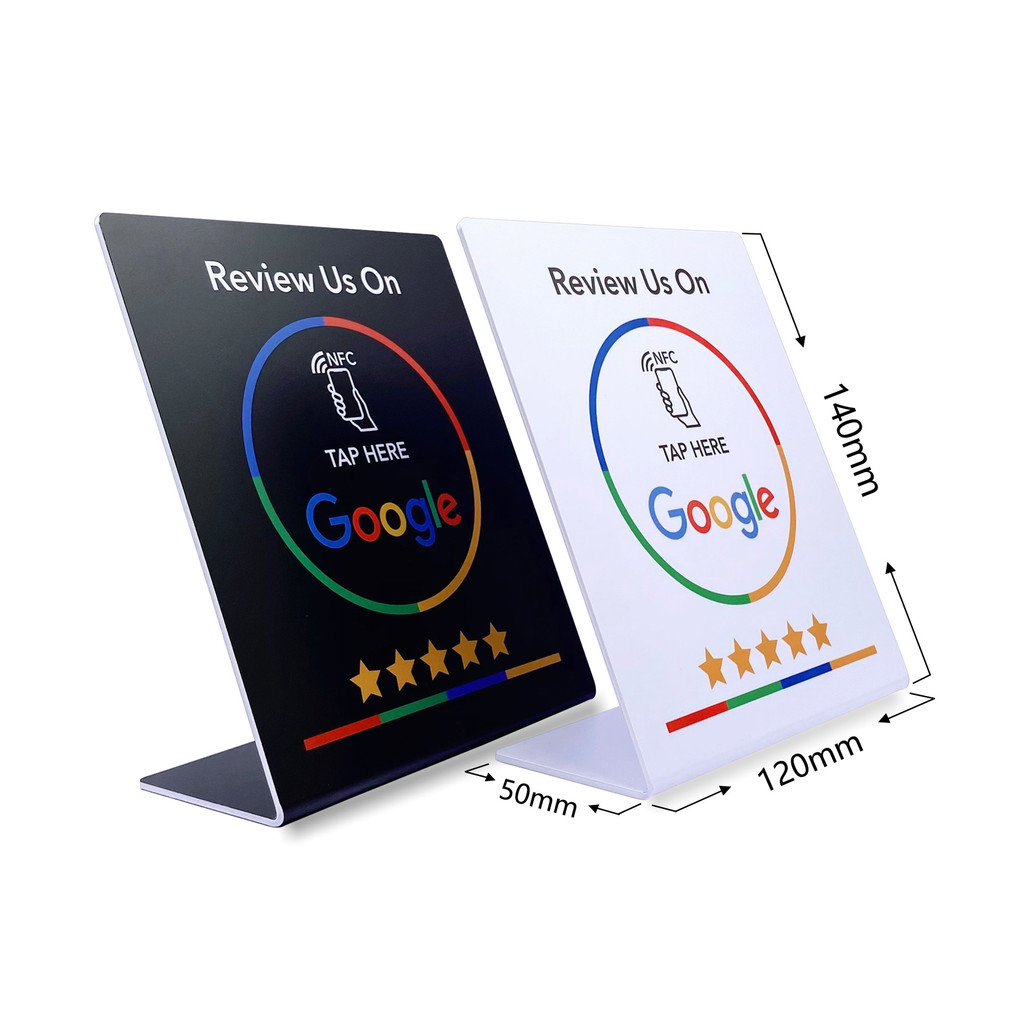 5YOA Google Review Card NFC station 13.56Mhz โต๊ะตั้งโปรแกรมได้ NFC Google Reviews การ์ดดัดจอแสดงผลย