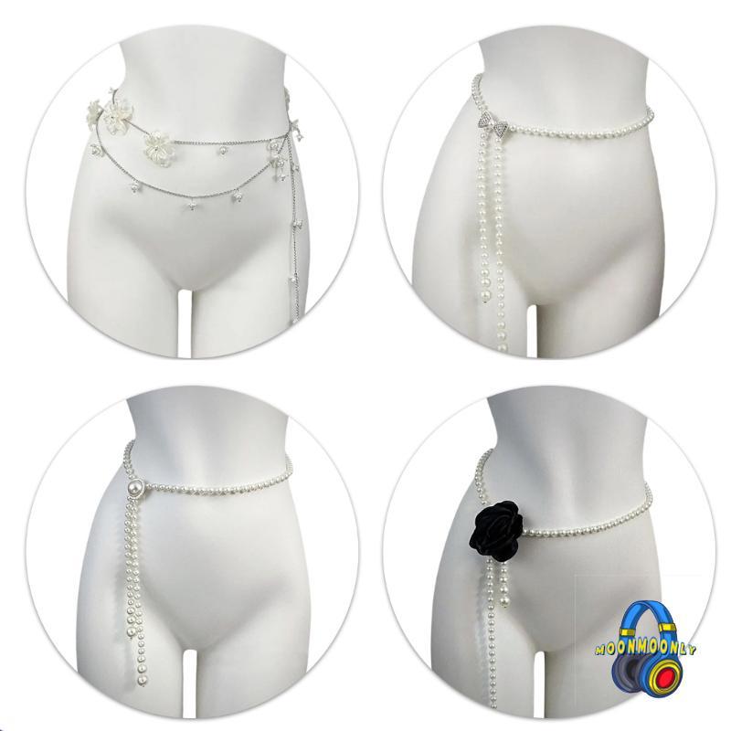 MOON Belly Chain สําหรับชุดกระโปรงกางเกงยีนส์เครื่องประดับสําหรับผู้หญิงสาวร้อนสไตล์ Chain