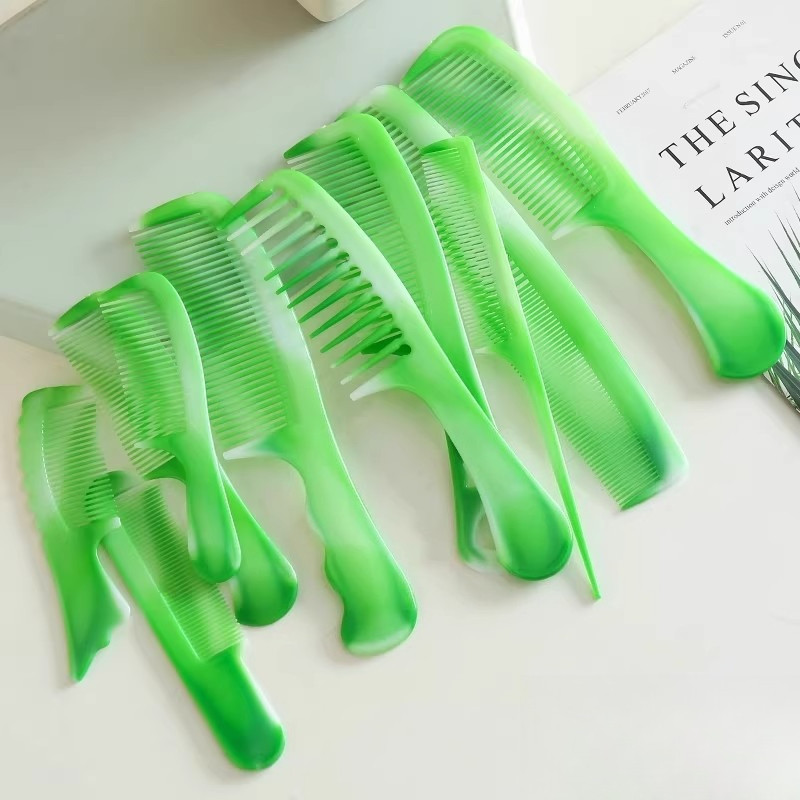 ชุดหวีผม Green Salon 10 ชิ้นหวีจัดแต่งทรงผมฟันละเอียดสําหรับตัดผมทําให้ผอมบางและกรูมมิ่งทุกวัน