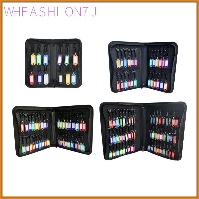 [whfashion7j] Key Case ทนไฟกันน้ํา Key Keeper กระเป๋าพร้อมตะขอซิปแท็กแบบพกพาไฟเบอร์กลาส Key Storage 