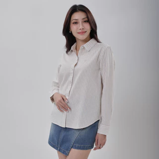 LEE เสื้อเชิ้ตยีนส์แขนยาวผู้หญิง คอลเลคชั่น Denim Obsession รุ่น LE F525WSHLN17 สีเบจ