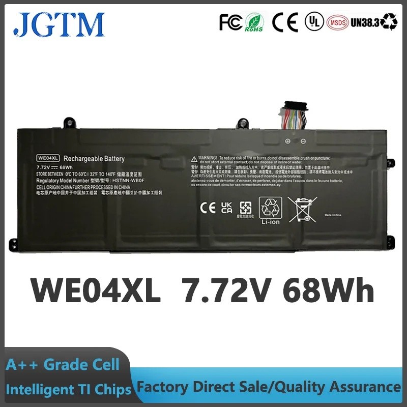 WE04XL 7.72V 68Wh แบตเตอรี่แล็ปท็อปสําหรับ HP Envy X360 16-AC 16-AD 2-in-1 Spectre X360 14-EU 2-in-1