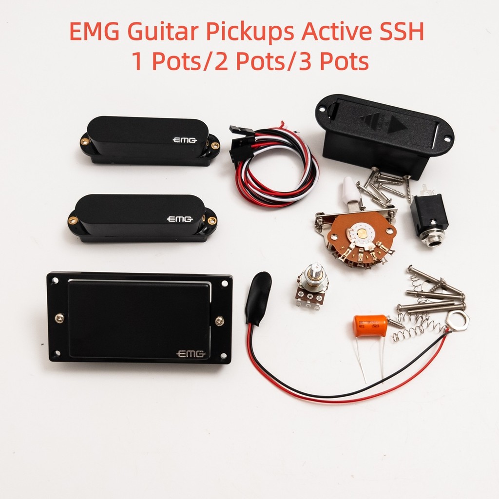 EMG กีตาร์รถกระบะ Active SSH Humbucker Pickups Potentiometer กีตาร์อุปกรณ์เสริมสีดํา (1 หม้อ/2 หม้อ/