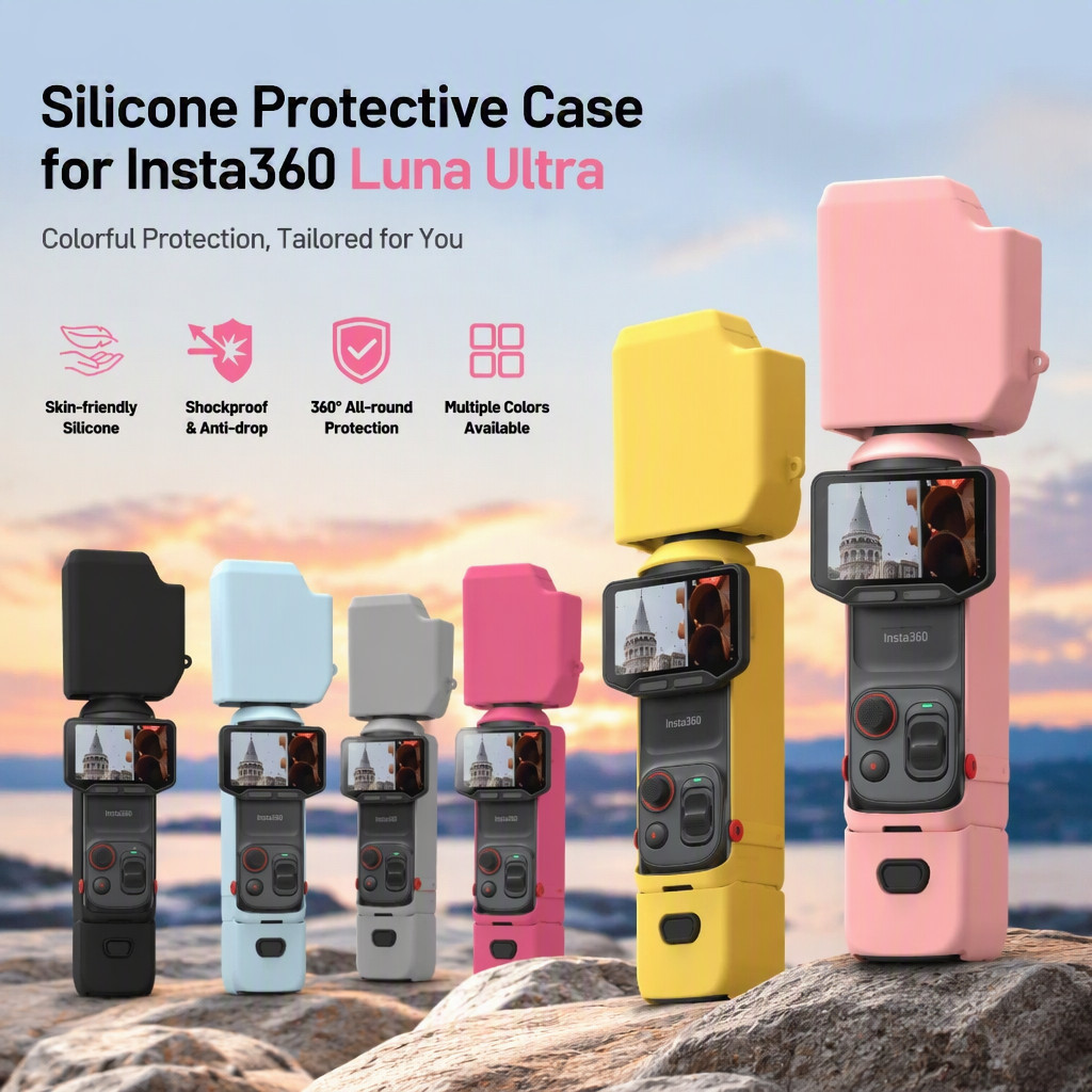 ใหม่ซิลิโคนป้องกันกรณีสําหรับ Insta360 Luna Ultra กีฬากล้อง Gimbal สําหรับ Insta360 Luna Ultra กระเป
