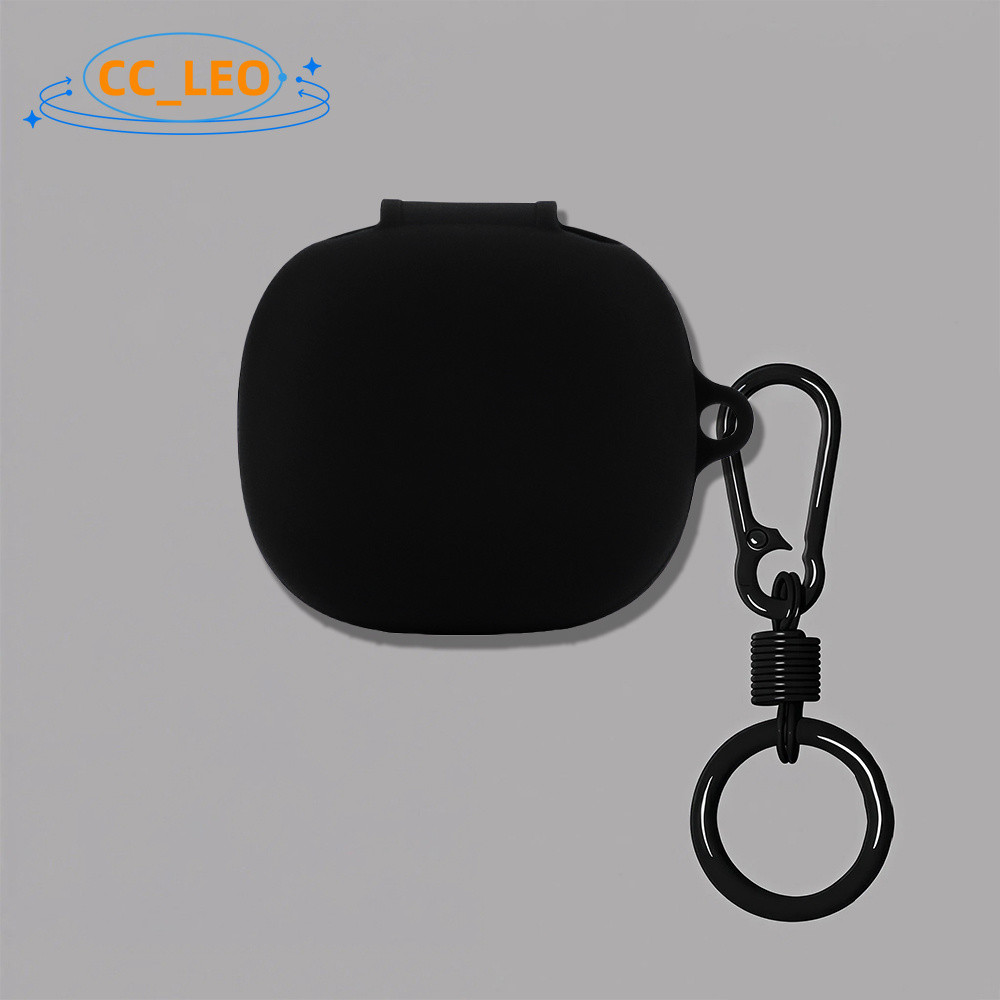 Case for Beats Fit Pro Silicone Soft Case with Metal Finger Ring Pendant Suitable for Beats Fit Pro 
