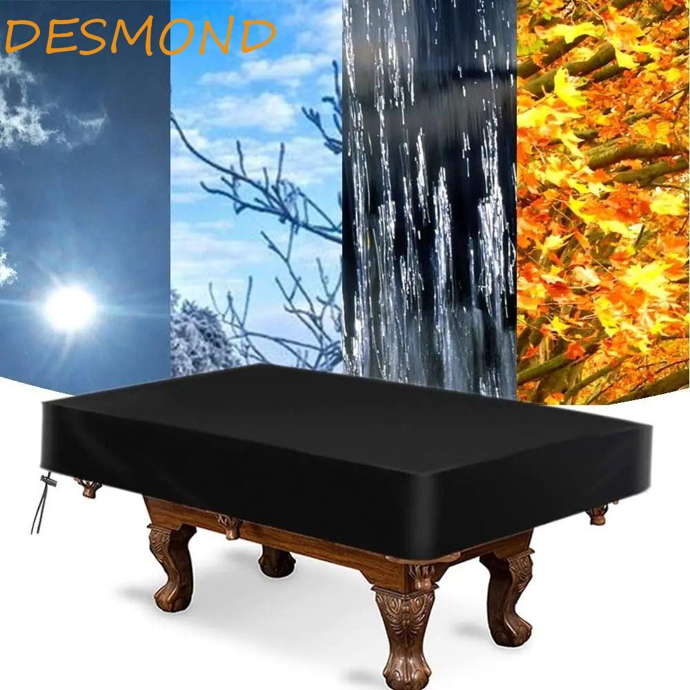 DESMOND Pool Table Cover, 210D Oxford ผ้าบิลเลียดตารางฝุ่น,เฟอร์นิเจอร์ป้องกันฝุ่น 7FT/8FT/9FT Sunpr