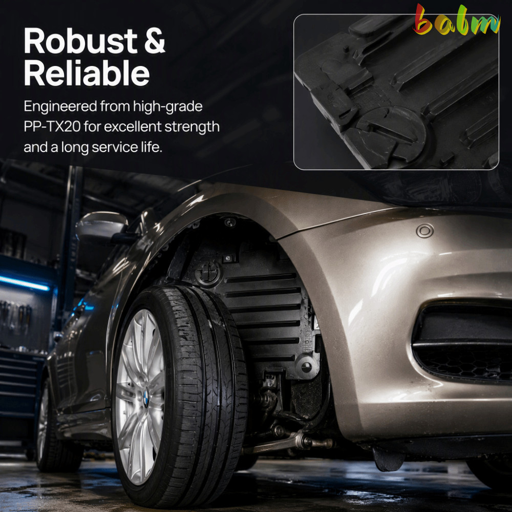 BALM Fender Liner Access Cover, สีดํา 51717143849 แผงบริการโค้งล้อ,Pylene PP-TX20 Fender Liner Servi
