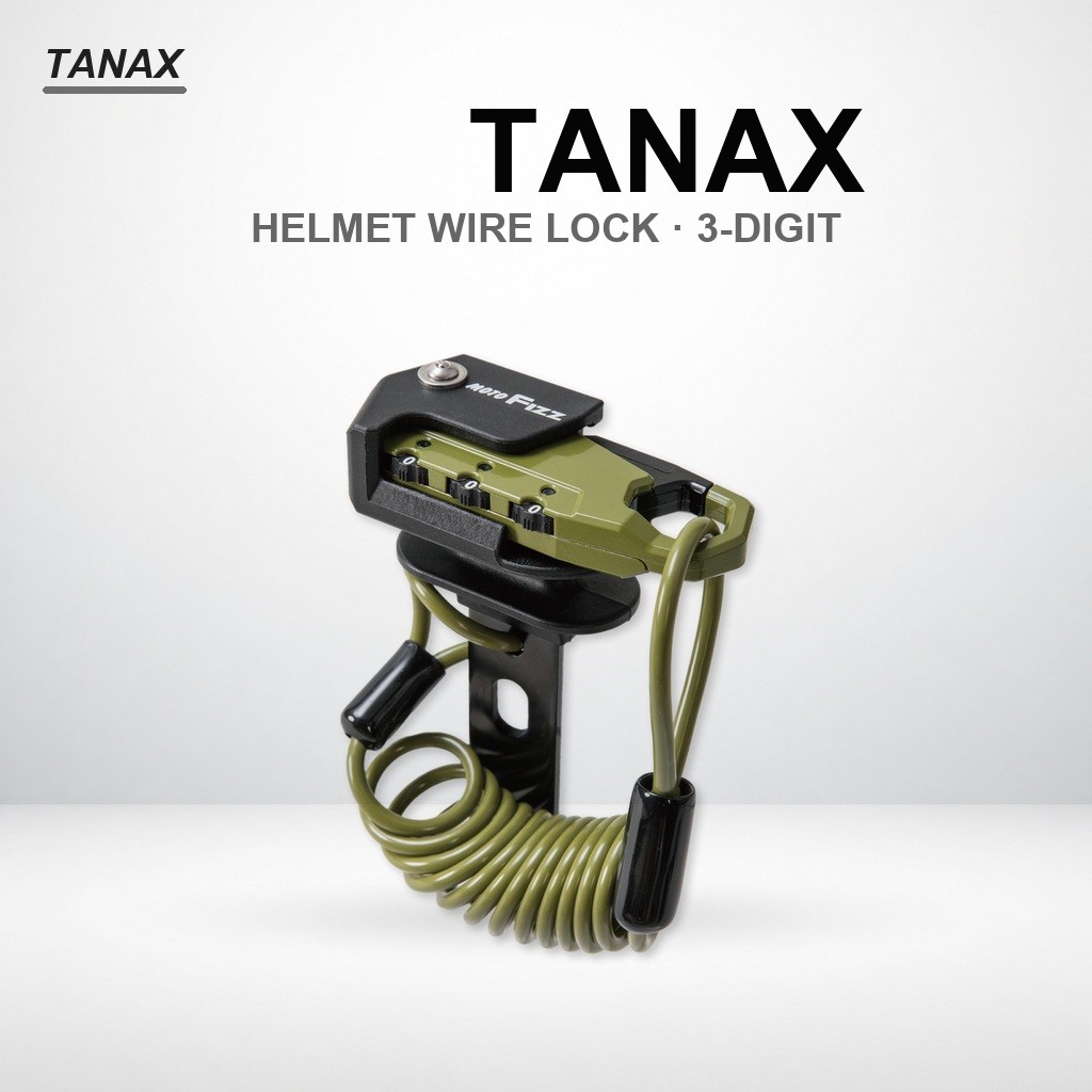 ล็อกสายไวร์หมวกกันน็อกมอเตอร์ไซค์ Tanax | Tanax Motorcycle Helmet Security Wire Lock