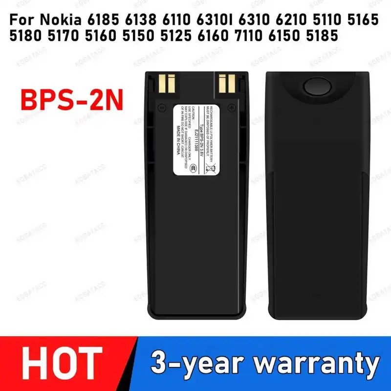 BPS-2N แบตเตอรี่สําหรับ Nokia 6185 6138 6110 6310I 6310 6210 5180 5170 5160 5150 5125 6160 7110 6150