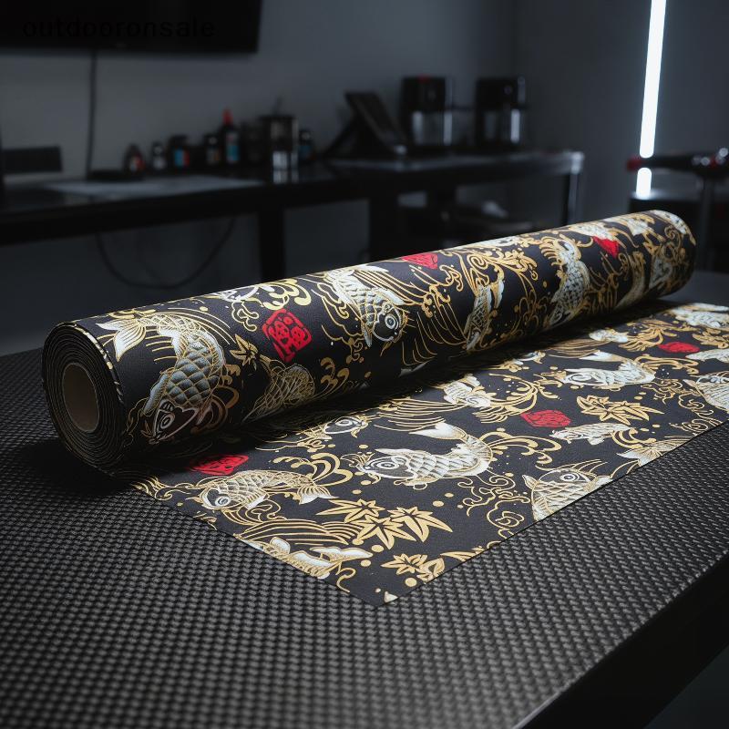 [outdoorsale] Self-Adhesive Koi Fish Car Interior Stier, Fabric Decor FSI