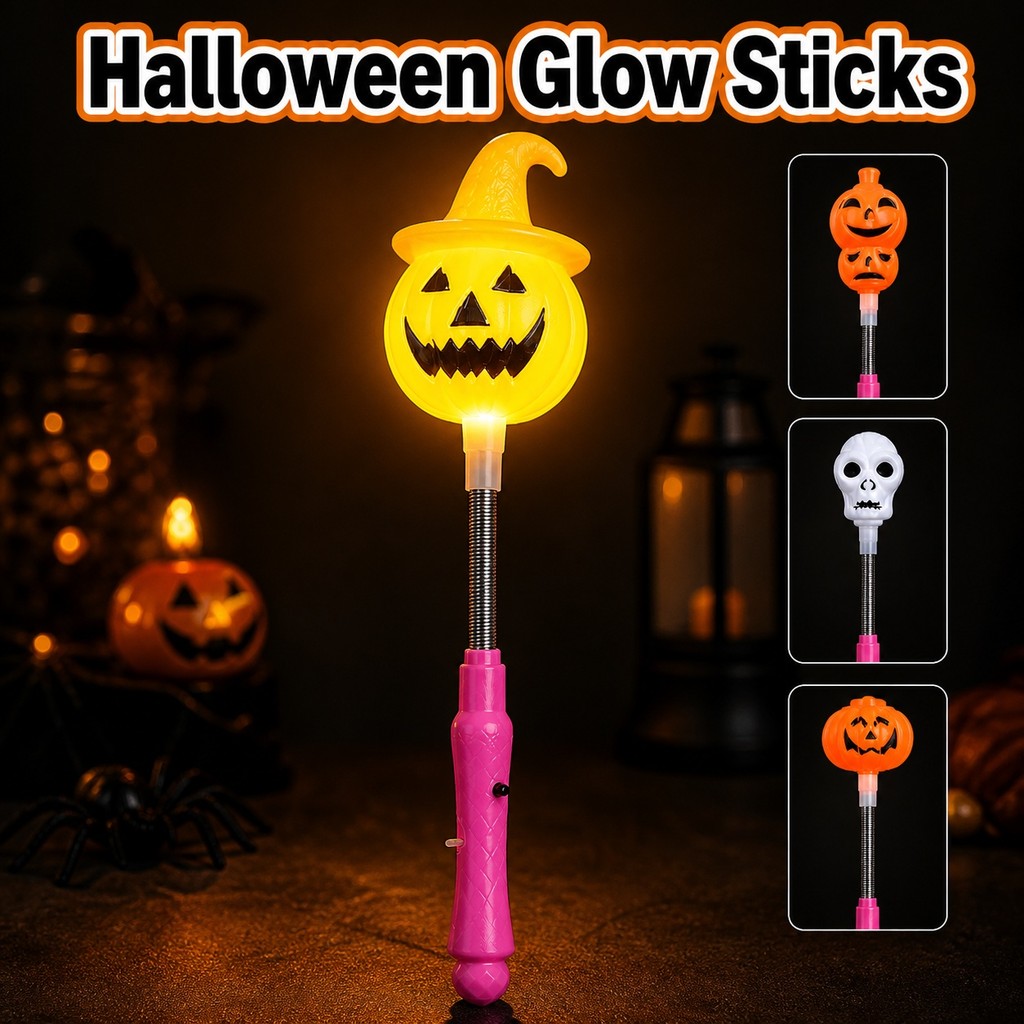 ฮาโลวีน Light Up Shake Stick 1PC ฤดูใบไม้ผลิ Wobble Party Favor