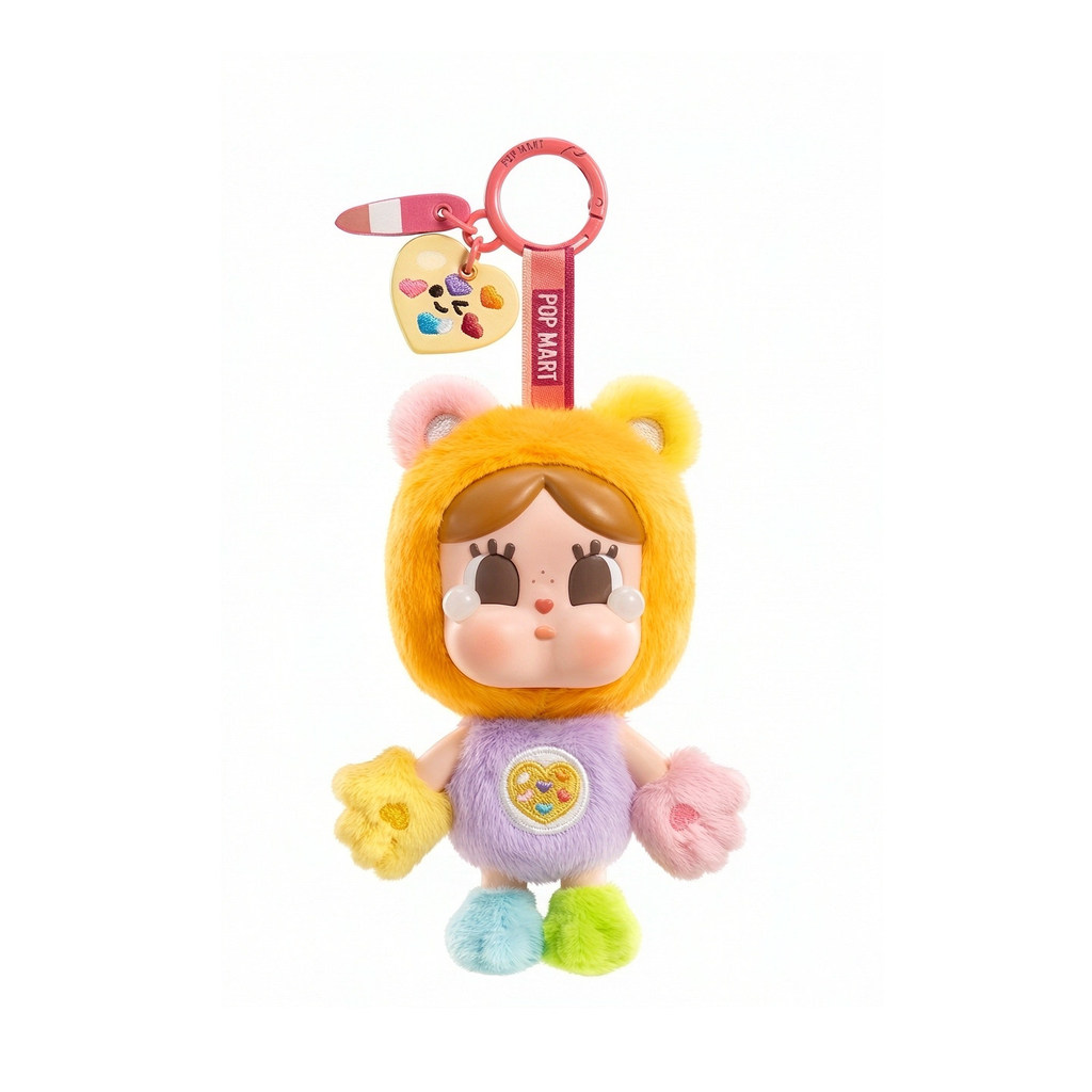 [ความลับ] POPMART CRYBABY x Care Bears Series จี้ตุ๊กตาไวนิลกล่องลึกลับเล่นอินเทรนด์ของแท้