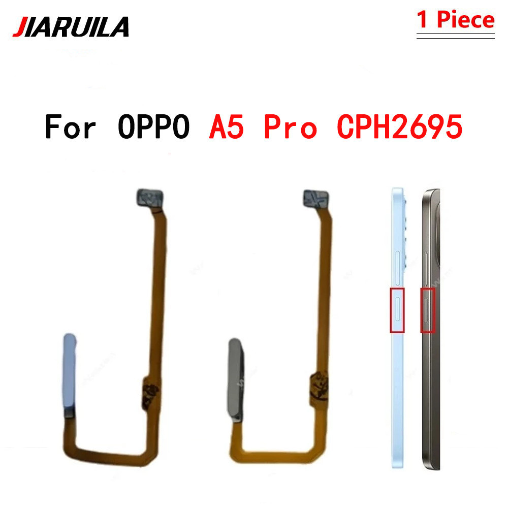 สําหรับ OPPO A5 Pro CPH2695 บ้านปุ่มเซ็นเซอร์ลายนิ้วมือ Flex พร้อมปุ่มปุ่ม Power Key Flex Cable