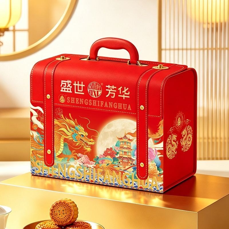 Inaxiang Village Prosperity Fanghua 1110g กล่องของขวัญขนมไหว้พระจันทร์ไข่แดง Lotus Inaxiang Village 