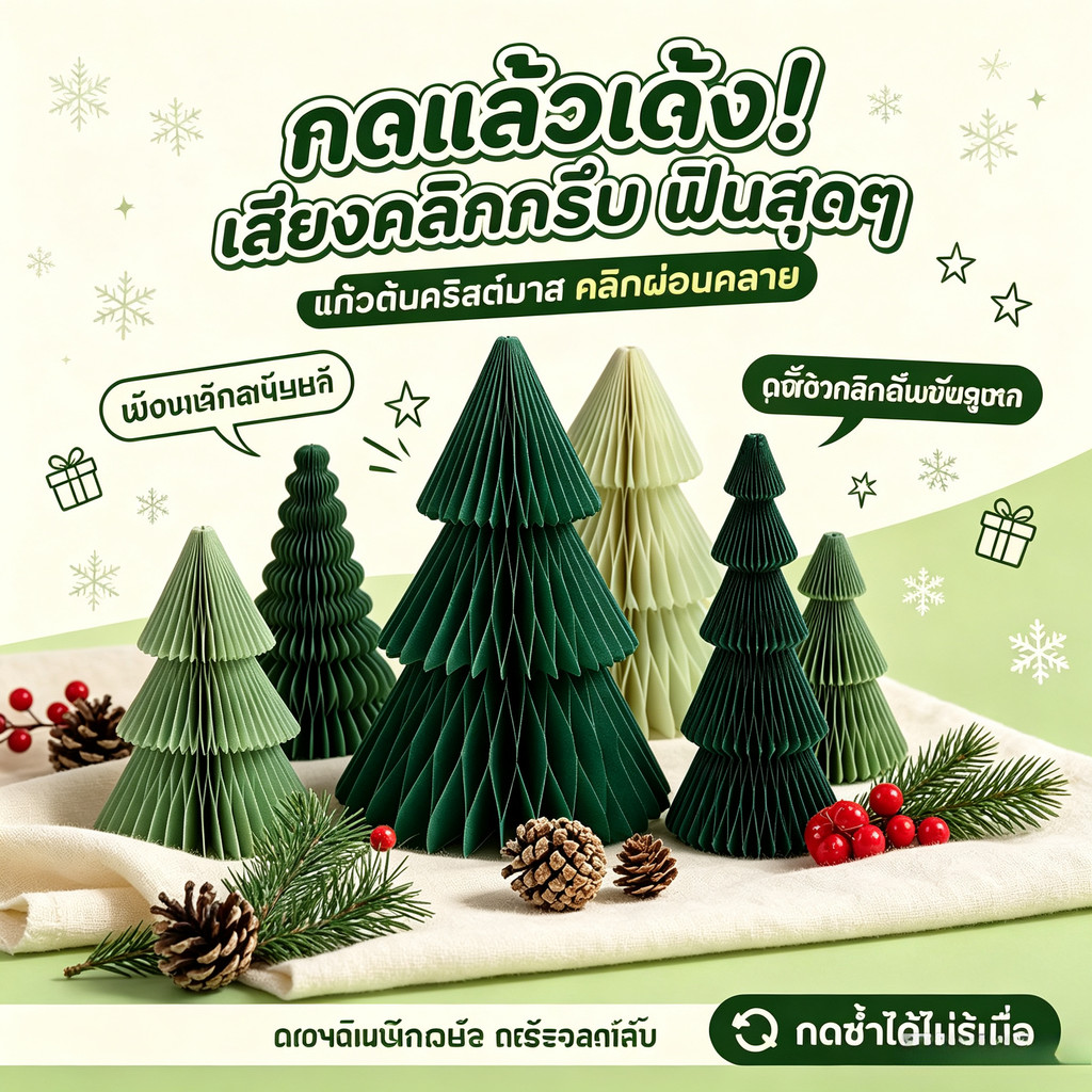 เครื่องประดับต้นคริสต์มาสสร้างสรรค์กระดาษรังผึ้งตกแต่งแพคเกจวัสดุกึ่งสําเร็จรูป