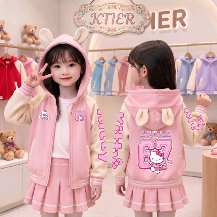 เสื้อกันหนาวเด็กมีฮู้ด ลาย67สุดฮิต แบบหนา ขนมิ้น กระเป๋าหน้า ลายน่ารัก
