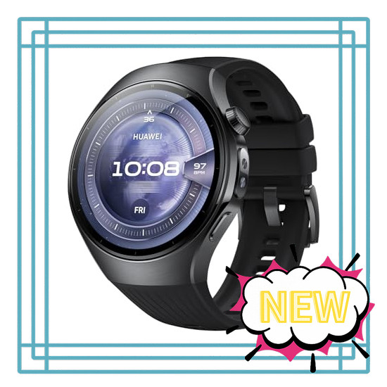 HUAWEI WATCH 5 Smartwatch 46mm Multi-Sensing HUAWEI X-TAP Real-Time Fingertip Blood Oxygen Level Mon