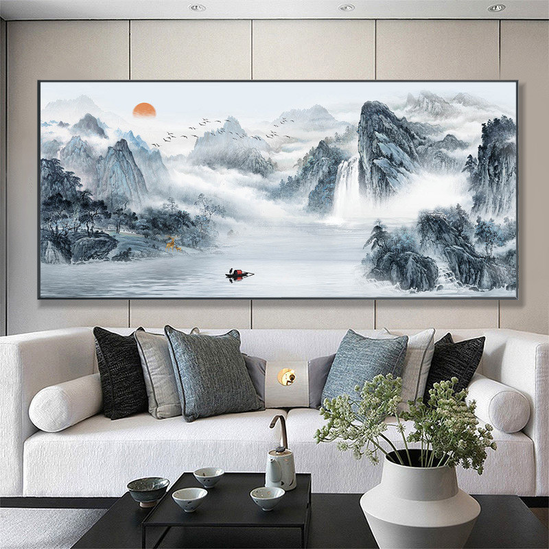 Ziqi Donglai Backer Chart สํานักงานการประดิษฐ์ตัวอักษรตกแต่งภูมิทัศน์ภูมิทัศน์ห้องนั่งเล่นภาพวาดภาพว