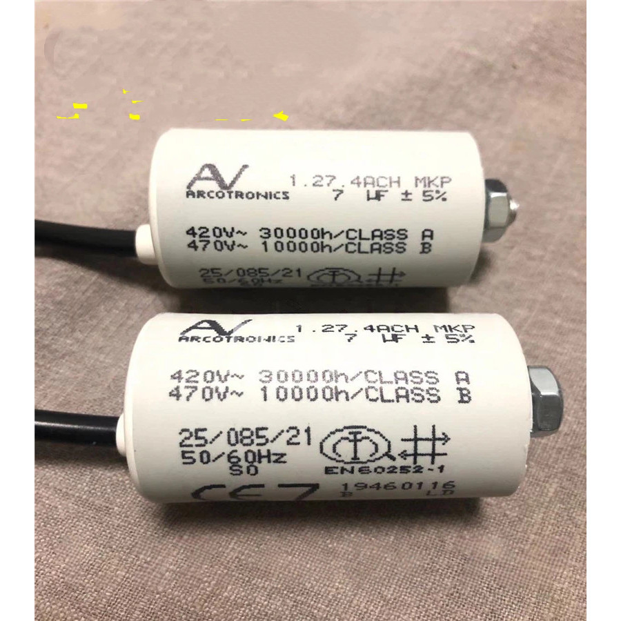 นําเข้าตัวเก็บประจุ AV 7uF 1.27.4ACH MKP 420V 470V EN60252-1 ABB อินเวอร์เตอร์