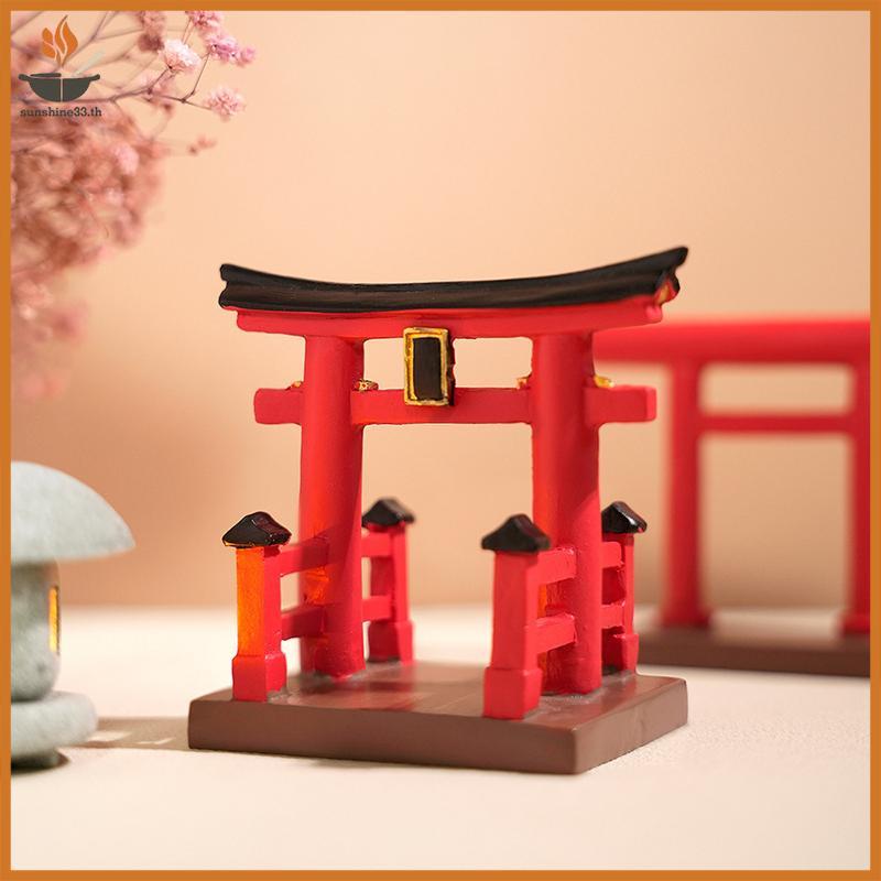 THSUN Miniature Torii Gate ญี่ปุ่น Shinto Temple Garden Asian Architectural รุ่นบอนไซ Zen Garden เคร