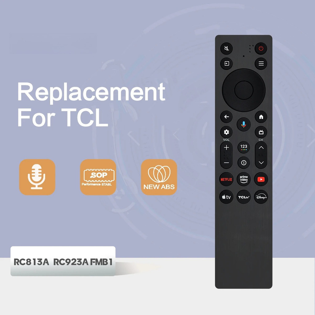 ใหม่ RC923A FMB1 เปลี่ยนเสียงรีโมทคอนโทรล Fit สําหรับ TCL สมาร์ท OLED TV 98QM6K 75QM6K 85QM6K 55/65/