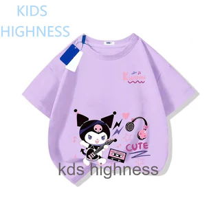 เสื้อผ้าเด็ก แฟชั่น sanrio kuromi mymelody ผ้าฝ้าย น่ารัก การ์ตูน เสื้อคอกลม เสื้อยืด ส่งเร็ว จัดส่งจากไทย