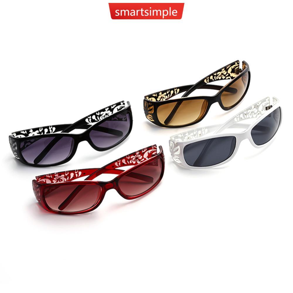 SMARTSIMPLE Y2K Rhinestones แว่นตากันแดด UV400 UV ทน Retro Cat Eye Square แฟชั่นแว่นตาสําหรับผู้หญิง
