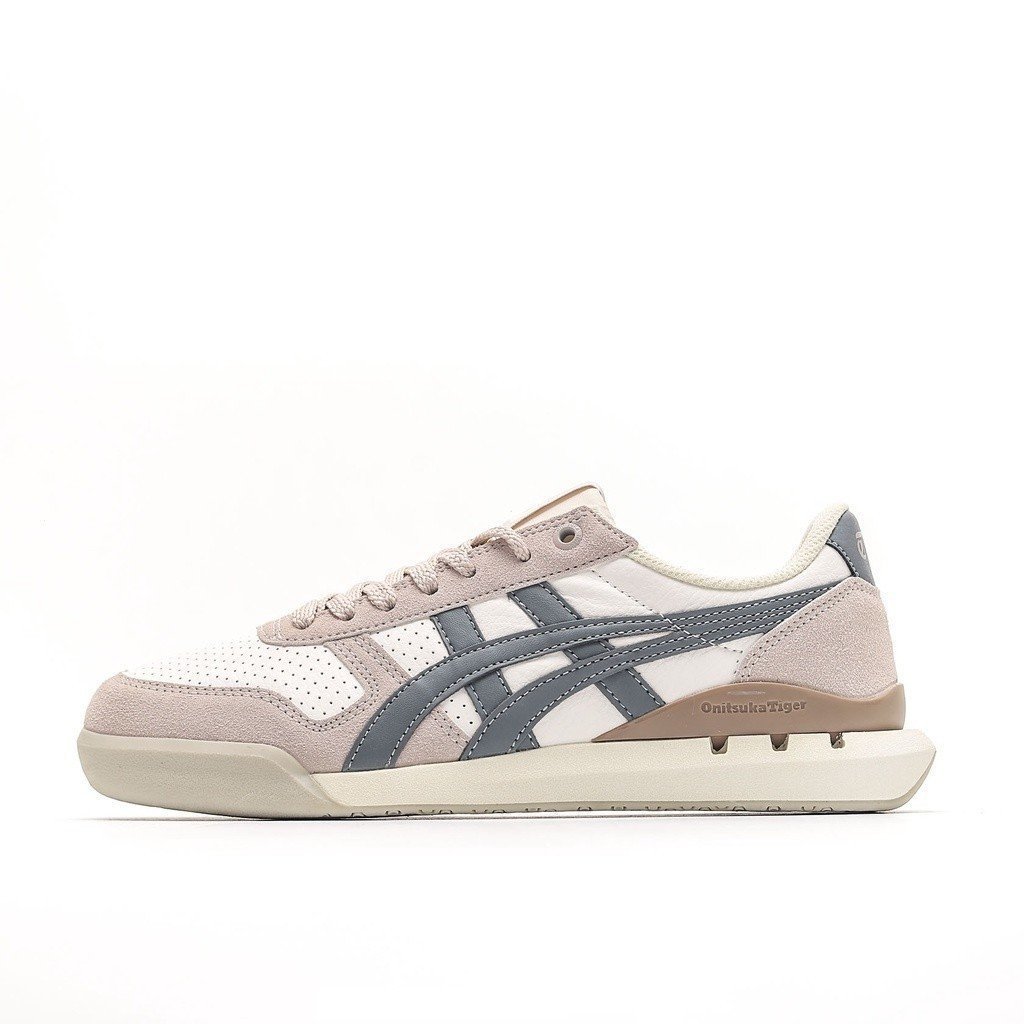 LAke ของแท้ Otsuka Tiger ULTIMATE 81 EX Low-Top ทนต่อการสึกหรอกีฬารองเท้าลําลองสีเทา P526 E0UB