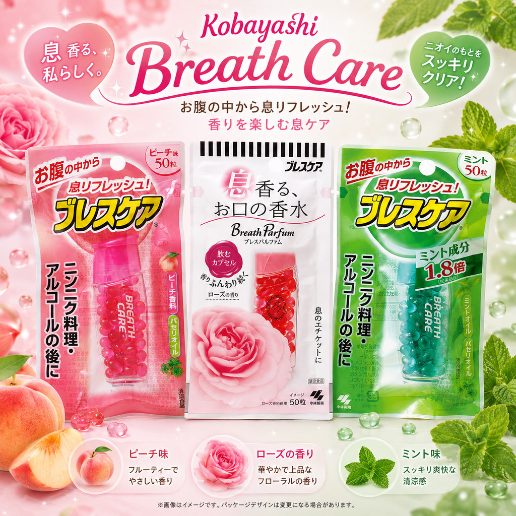 Kobayashi Speed Breath Care Refreshner Soft Capsule เม็ดแคปซูลดับกลิ่นปาก จากญี่ปุ่น