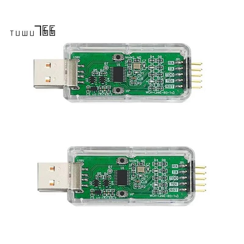 [tuwu766]2 ชิ้น WCH-LinkE ดาวน์โหลดออนไลน์ Debugger รองรับ WCH RISC-V สถาปัตยกรรม MCU/SWD อินเทอร์เฟ