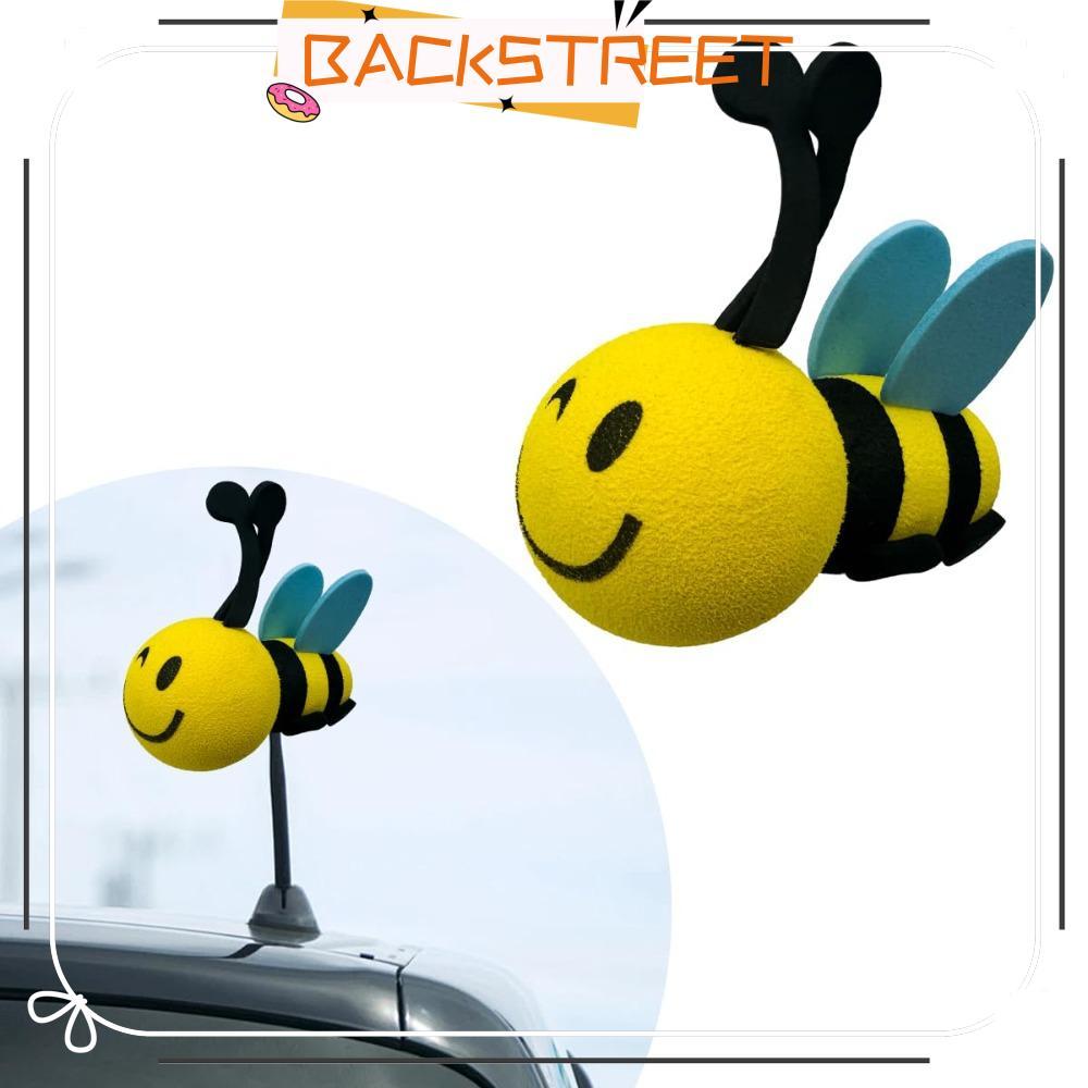 BACKSTAGE Car Bat Antenna Toppers, Halloween Bumble Bee Honey Bee Car Antenna Toppers, Happy Face Ca
