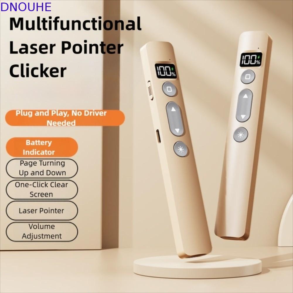 DNOUHE ตัวชี้เลเซอร์ Clicker, 2.4GHz การประชุมไร้สาย Flip Pen Clicker, สบาย Grip แบบพกพา Remote Pres