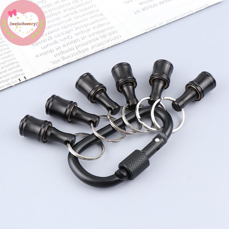 WW 6 ชิ้น/เซ็ต Bit Holder 1/4 นิ้ว Hex ไขควง Bits Holder Extension Bar พวงกุญแจอะแดปเตอร์เจาะ Bits เ