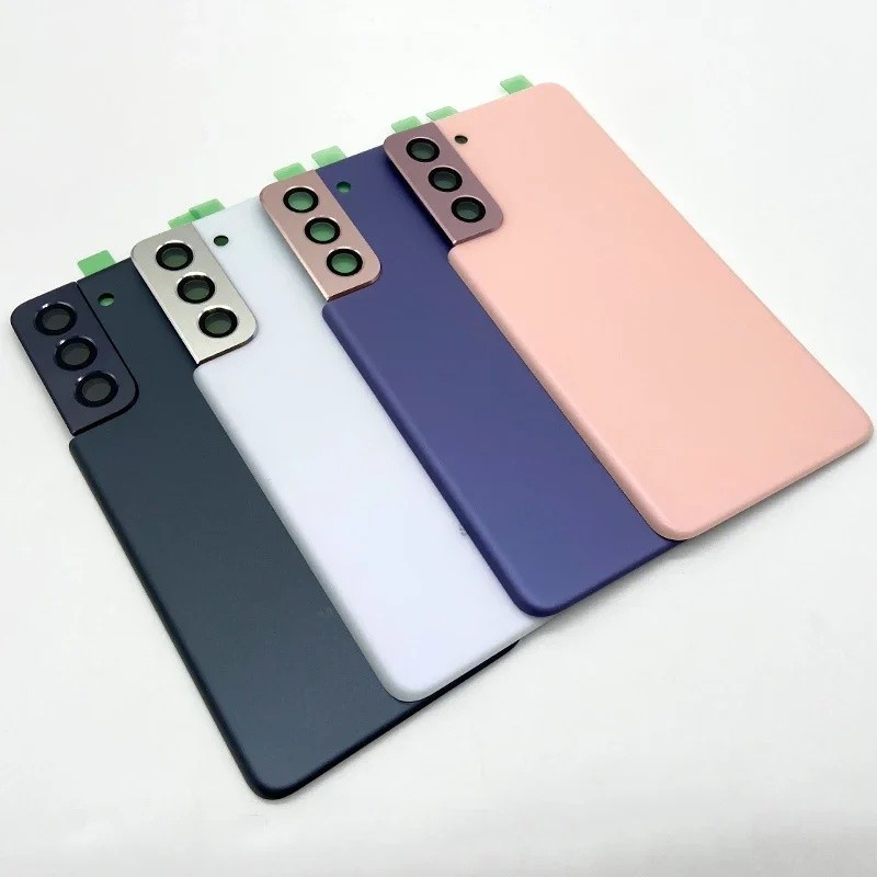 สําหรับ Samsung Galaxy S21 ฝาหลังแบตเตอรี่แผงกระจกเคสเลนส์กล้องด้านหลังเปลี่ยนสําหรับ S21 g991b g991
