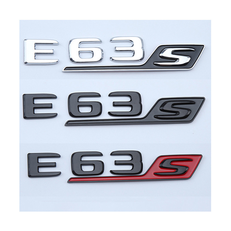Premium-3d ABS รถด้านหลังป้ายสติกเกอร์ E63S โลโก้สัญลักษณ์สําหรับ Mercedes E63 S W212 W213 อุปกรณ์เส