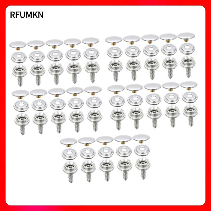 [rfumkn] Snap Buttons Screw Snaps Leather Rivets และ Snaps Screw Snaps Set ทนทานสําหรับเย็บเสื้อผ้าก