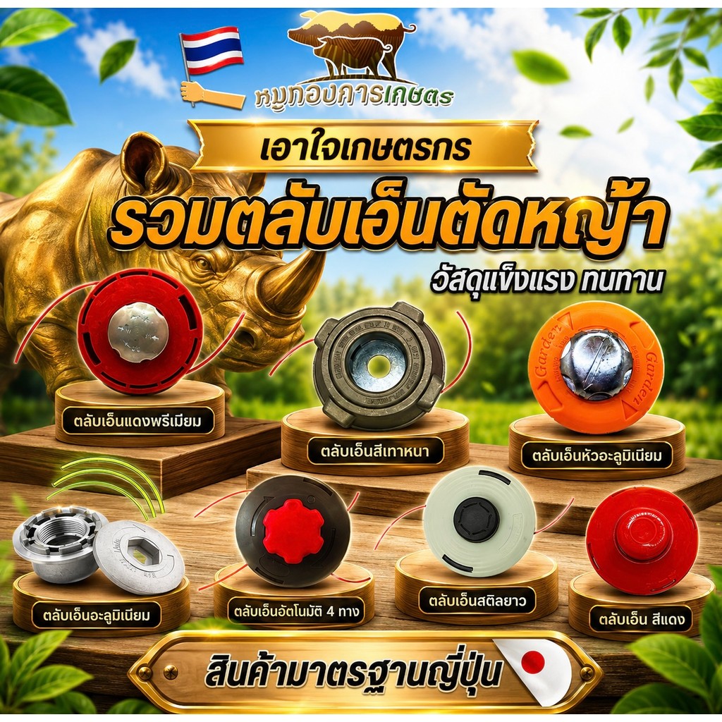 รวมกระปุกเอ็นตัดหญ้า ตลับเอ็นตัดหญ้า เครื่องตัดหญ้า ตัดหญ้า ตัดดี ตัดเร็ว ตลับเอ็น