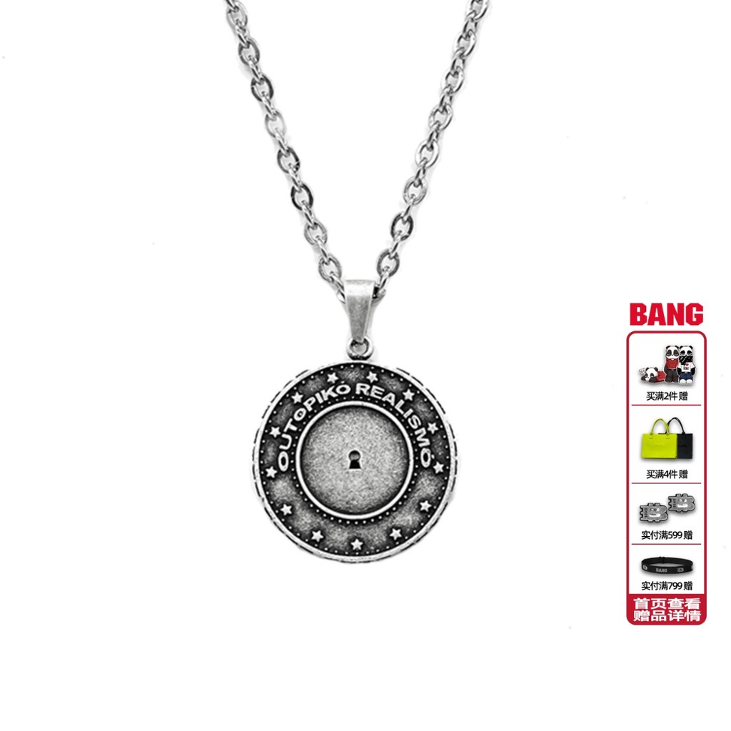 BANG BANG "Local Kid Bad Boy" สร้อยคอเหรียญ Retro Distressed Street Trend Liu Cong สไตล์เดียวกัน