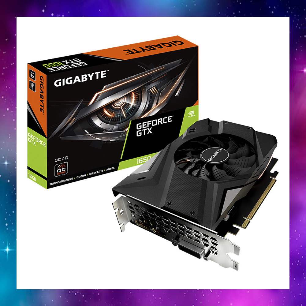 VGA (การ์ดแสดงผล) GIGABYTE GEFORCE GTX 1650 D6 OC 4G - 4GB GDDR6 ต่อไฟ 8 PIN ใช้งานปกติ