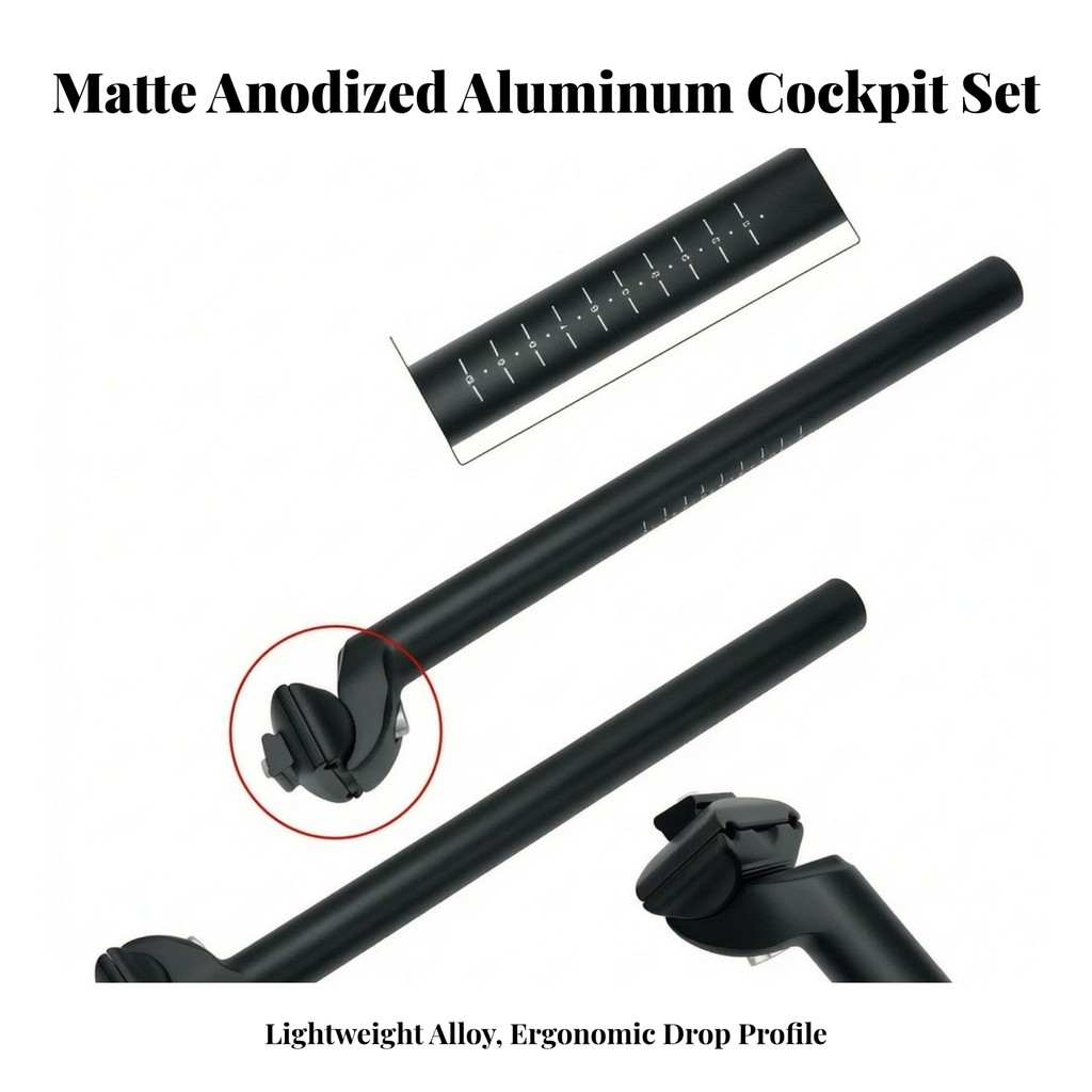 3 ชิ้น FIXED-Gear Cockpit Component ชุดเสริม Track จักรยาน Handlebar Stem Seatpost Combo สําหรับ FIX
