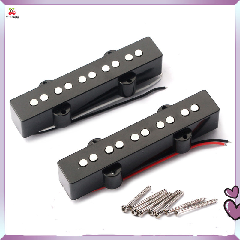 5 String Electric Bass Pickups สะพานคอ Pickups ชุดสําหรับ Jazz JB Bass กีตาร์เปิดสไตล์กีตาร์อะไหล่แล