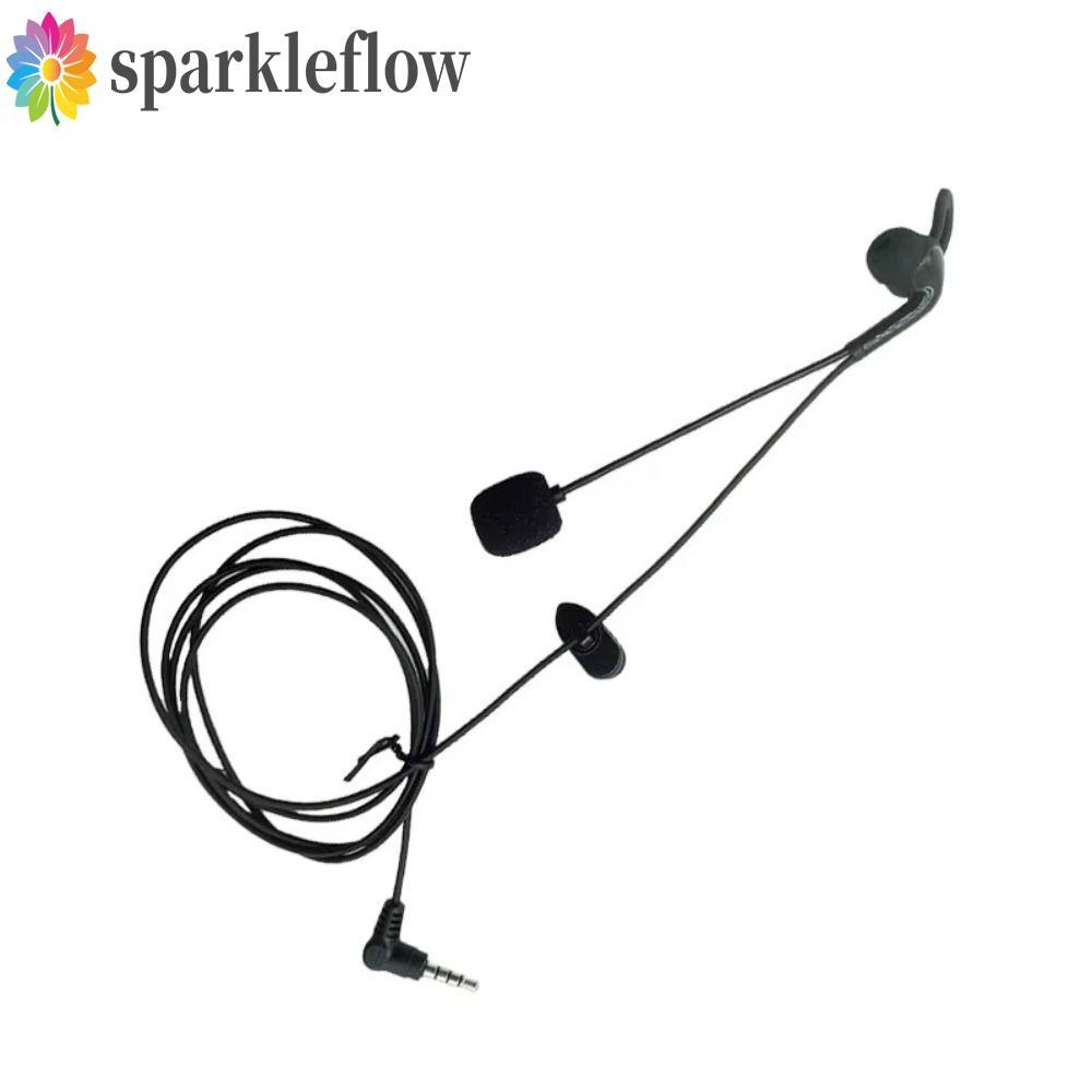 ชุดหูฟังอินเตอร์คอมผู้ตัดสิน SPARKLEFLOW, หูฟังผู้ตัดสินแบบเสียบ 3.5 มม. สําหรับมอเตอร์ไซค์, หูฟังอินเตอร์โฟนผู้ตัดสินฟุตบอลสีดําแบบพกพา ใช้ได้กับ EJEAS FBIM