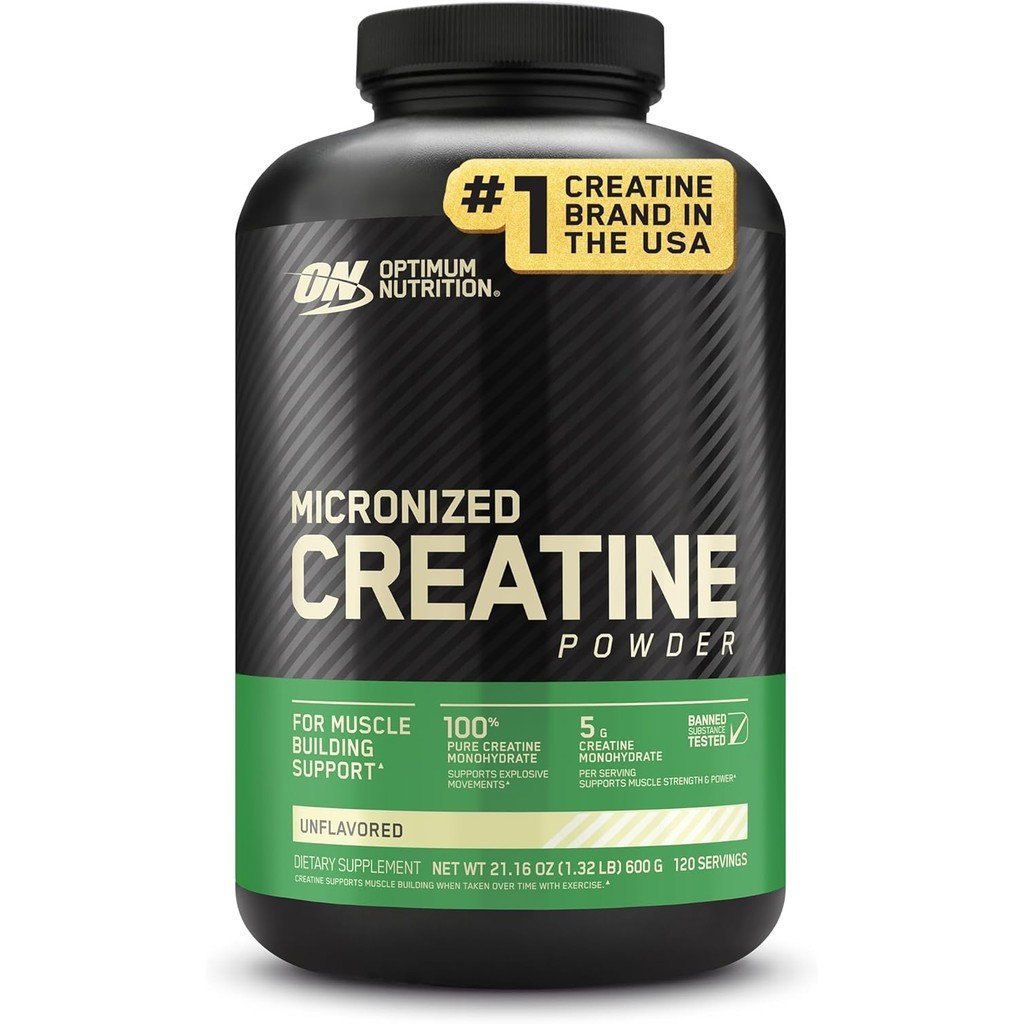 Optimum Nutrition Micro Powder Creatine Monohydrate Powder ไม่มีกลิ่น 120 เสิร์ฟ 600g (บรรจุภัณฑ์ดั้