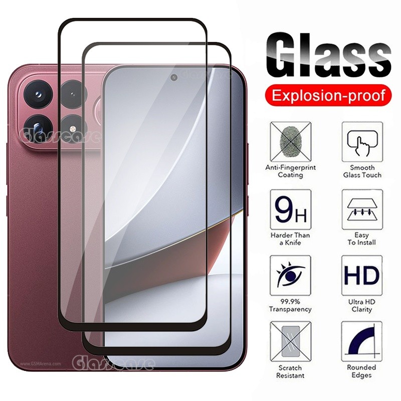 สําหรับ POCO F9 Ultra 2026 2 ชิ้นป้องกันสําหรับ POCO F9 Ultra Pro F9Ultra F9Pro POCOF9Ultra POCOF9Pro ป้องกันหน้าจอกระจกนิรภัยป้องกันกระจกคลุมทั้งหมดฟิล์มด้านหน้า