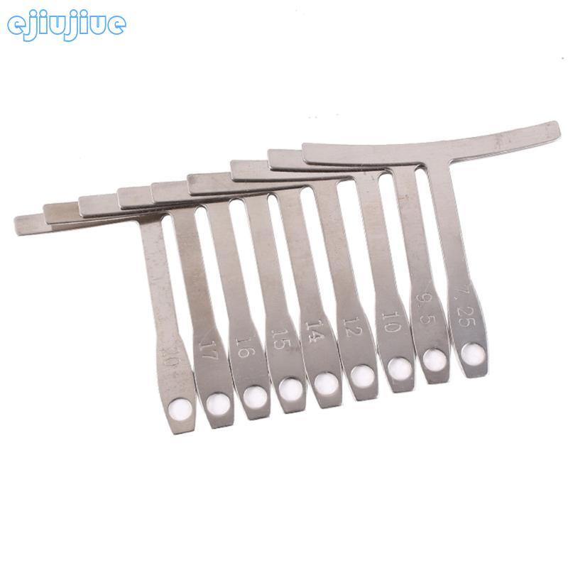Cc 9 ชิ้น Understring Radius Gauge สแตนเลส Universal Guitar Gauge กีตาร์ซ่อมเครื่องมือวัดสําหรับกีตา