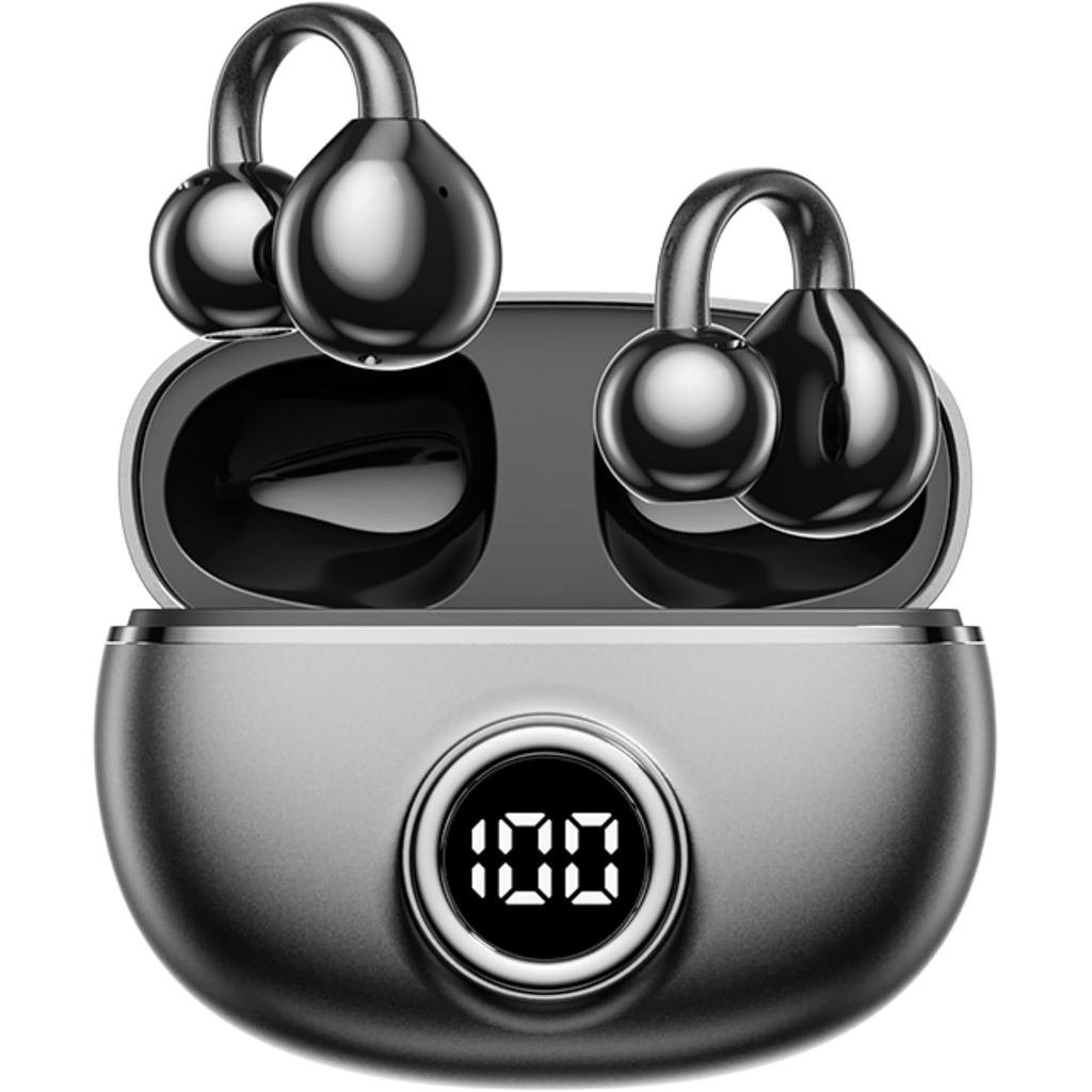 M97 Clip On Earbuds ไร้สายบลูทูธ 6.0, หูฟังเปิดหูพร้อมแบตเตอรี่ 50H 10-Min Quick Charge, Featherligh